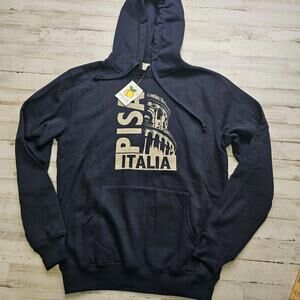 NEW Leaning Tower Of Pisa Italia Attraction Landmark Travel Hoodie MED - Black